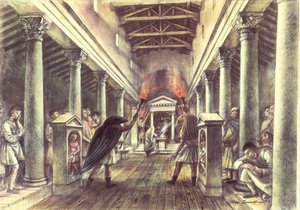Mithrasin temppelin sisustus