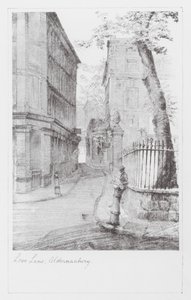 London Lanes: Love Lane, Aldermanbury (litografia). tekijältä Alan Stapleton