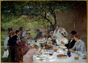 Hääateria Albert Fourien (1854-1937) Yport Paintingissa 1886 su. 3,89x2,53 m Rouen, musee des Beaux Arts