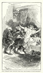 Kuvitus Balzacin Contes Drolatiques -teokseen (litografia). tekijältä Albert (after) Robida