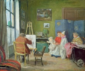 Renoir maalaamassa perhettään, Rue Caulaincourt