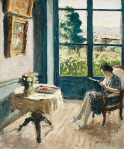 Laudinin salonki; Le Salon a Laudin, n.1930 (öljy kartongille)