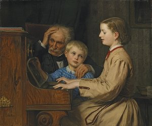 Kodin laulu. 1874 tekijältä Albert Anker