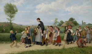 Koulun kävely. 1872
