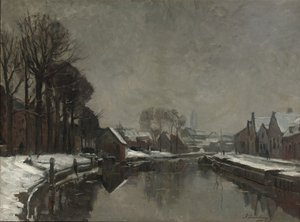 Belgialainen kaupunki talvella, 1912