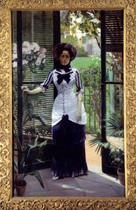 Kasvihuoneessa Albert Bartholomen (1848-1928) maalaus 1881 Su. 1,42 x 2,33 m Pariisi, Musee d