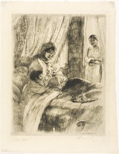 Aamiainen, lautanen neljä alkaen Woman tekijältä Albert Besnard