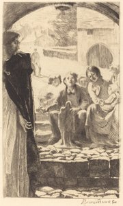 Pierre kopioi neitsyen Marlyn kirkon portaalista tekijältä Albert Besnard