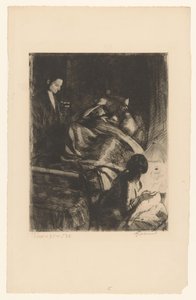 Nainen synnytyksessä tekijältä Albert Besnard