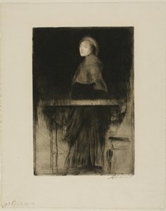 Nainen viitassa tekijältä Albert Besnard