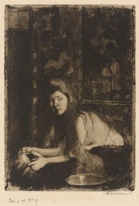 Dona amb un gerro (La femme au vase) finlandès tekijältä Albert Besnard