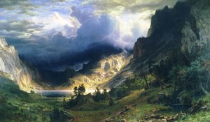 Myrsky Kalliovuorilla - Mt. Rosalie tekijältä Albert Bierstadt