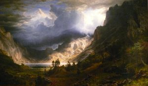 Myrsky Kalliovuorilla, Rosalie-vuori tekijältä Albert Bierstadt