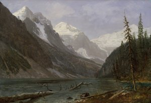 Kanadan Kalliovuoret (Lake Louise) tekijältä Albert Bierstadt