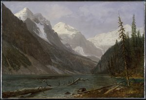 Kanadan Kalliovuoret (Lake Louise) tekijältä Albert Bierstadt