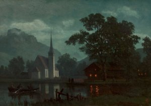 Luzernin järvi, Sveitsi tekijältä Albert Bierstadt