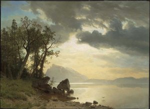 Lake Tahoe, Kalifornia tekijältä Albert Bierstadt