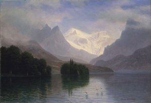 Vuoristokohtaus tekijältä Albert Bierstadt