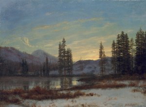 Lunta Kalliovuorilla tekijältä Albert Bierstadt