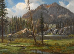 Eteläinen Sierra Nevadan vuoristo tekijältä Albert Bierstadt