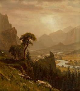 Auringonlasku vuorella tekijältä Albert Bierstadt
