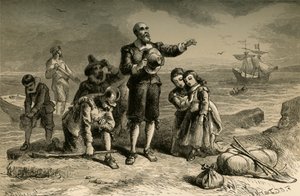 Pyhiinvaeltajien maihinnousu, 1877. tekijältä Albert Bobbett