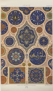 Arabialainen, levy 27 julkaisusta "Polychromatic Ornament: Sata lautasta kultaa, hopeaa ja värejä" tekijältä Albert Charles August Racinet