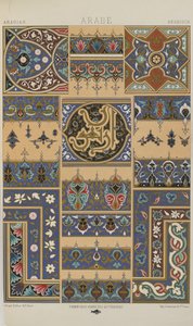 Arabialainen, levy 28 julkaisusta "Polychromatic Ornament: Sata lautasta kultaa, hopeaa ja värejä" tekijältä Albert Charles August Racinet
