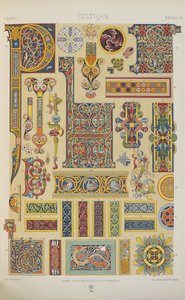 Celtic, levy 39 julkaisusta "Polychromatic Ornament: Sata lautasta kultaa, hopeaa ja värejä" tekijältä Albert Charles August Racinet
