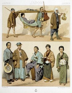 Puvut ja kuljetus Japanissa tekijältä Albert Charles August Racinet