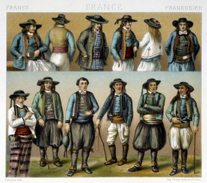 1800-luvun Finistèren miesten puvut - Racinet