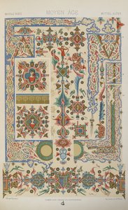 Keskiaika, levy 43 julkaisusta "Polychromatic Ornament: Sata lautasta kultaa, hopeaa ja värejä" tekijältä Albert Charles August Racinet