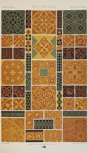 Keskiaika, levy 46 julkaisusta "Polychromatic Ornament: Sata lautasta kultaa, hopeaa ja värejä" tekijältä Albert Charles August Racinet
