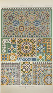Maurilainen, levy 29 julkaisusta "Polychromatic Ornament: Sata lautasta kultaa, hopeaa ja värejä" tekijältä Albert Charles August Racinet