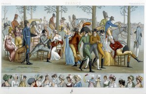 Porvari kävelee Longchampiin, deb. 1800-luku - Racinet