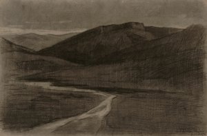 Algerialainen maisema tekijältä Albert Charles Lebourg