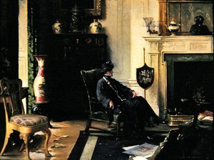 Nainen sisätiloissa tekijältä Albert Chevallier Tayler
