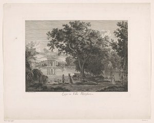 Näkymä järvelle Villa Borghesesta Lago Villa Borghesessa (otsikko esineessä) Malaiji Radirte Prospekte aus Italien (sarjan nimi)