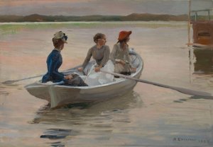 Tytöt soutuveneessä (Kesä saaristossa) tekijältä Albert Edelfelt