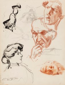 Henkilöluonnoksia tekijältä Albert Edelfelt