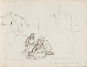 Henkilöluonnoksia maisemassa tekijältä Albert Edelfelt