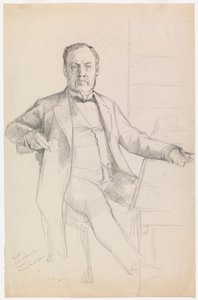 Louis Pasteurin muotokuva, luonnos tekijältä Albert Edelfelt