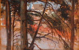 Porvoo Seen from Näsinmäki Hill tekijältä Albert Edelfelt