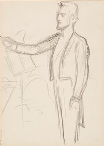 Robert Kajanus, luonnos muotokuvaan tekijältä Albert Edelfelt