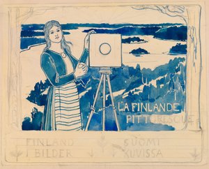 Luonnos Pictorial Finland -julkaisuun tekijältä Albert Edelfelt