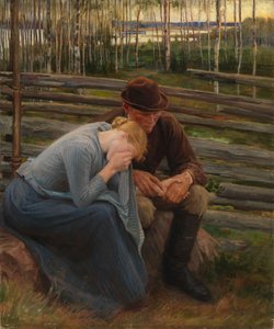 Suru, muunnelma runon ”At the Fair of Vernamo” kuvituksesta; Suru tekijältä Albert Edelfelt