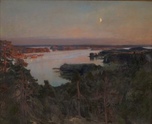 Kesäilta, Haiko Fiord tekijältä Albert Gustaf Aristides Edelfelt