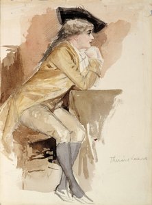 Thérèse Lainville pukeutuneena 1700-luvun tyyliin tekijältä Albert Edelfelt