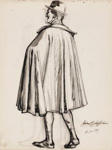 Viittaan pukeutunut mies tekijältä Albert Edelfelt