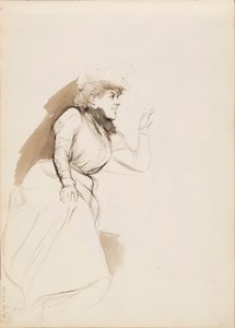 Istuva nainen (Aino Ackté) tekijältä Albert Edelfelt